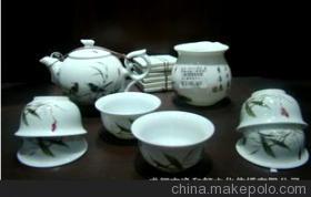 【景德鎮(zhèn) 茶具 陶瓷 套組 景德8頭貼花粉彩套組(荷塘翠鳥)】價格,廠家,圖片,其他茶具,成都市逸和軒文化傳播-